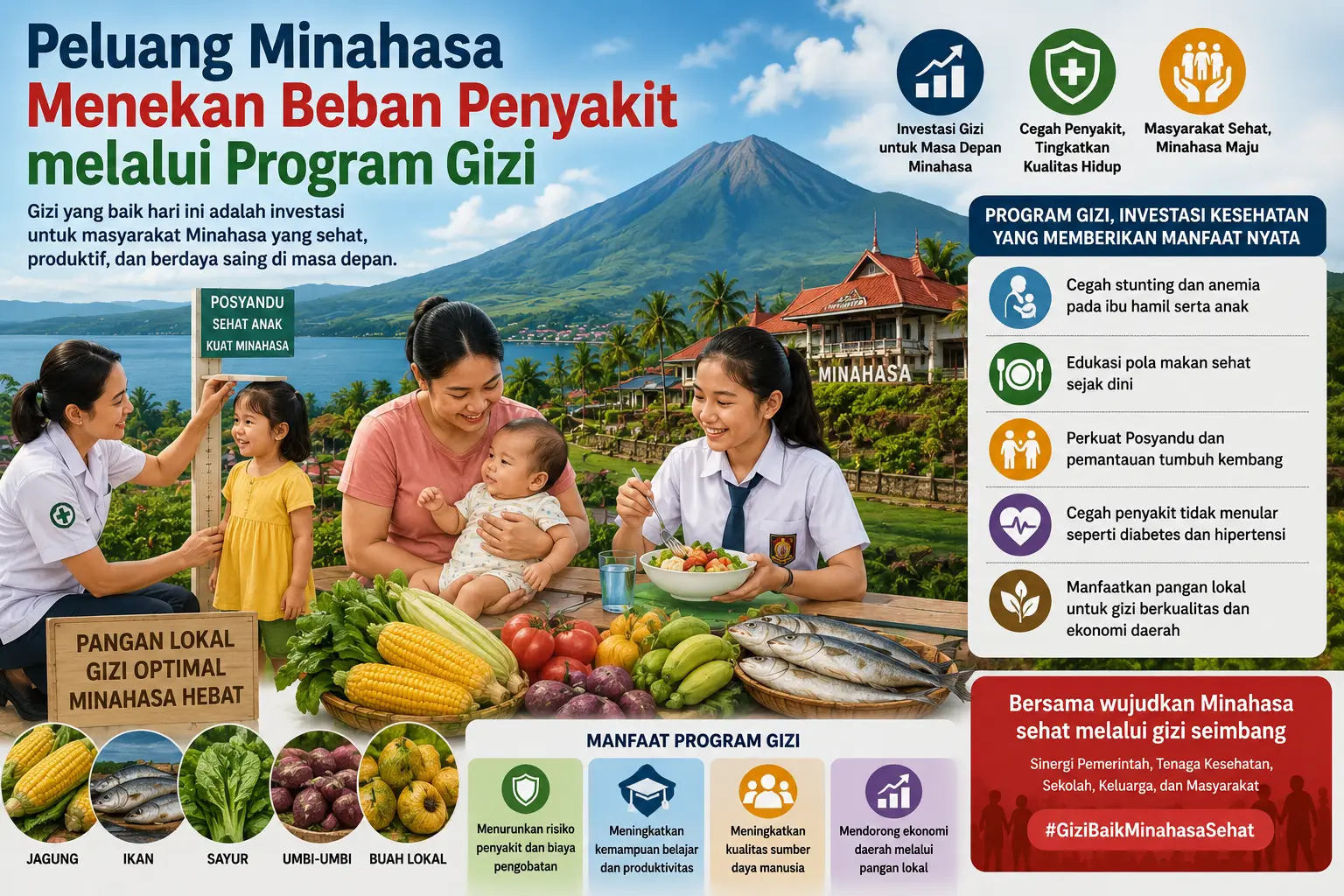 Peluang Minahasa Menekan Beban Penyakit Melalui Penguatan Program Gizi Masyarakat
