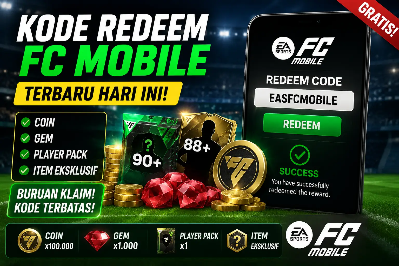 KODE Redeem FC Mobile Terbaru Hari Ini Banyak Diburu, Gamer Serbu Hadiah Gratis dari EA Sports