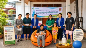 Cegah Stunting Dimulai dari Ibu, Promosi Kesehatan Hadirkan Ball Chair dan Aromaterapi Lemon Suanggi di Kalasey 1
